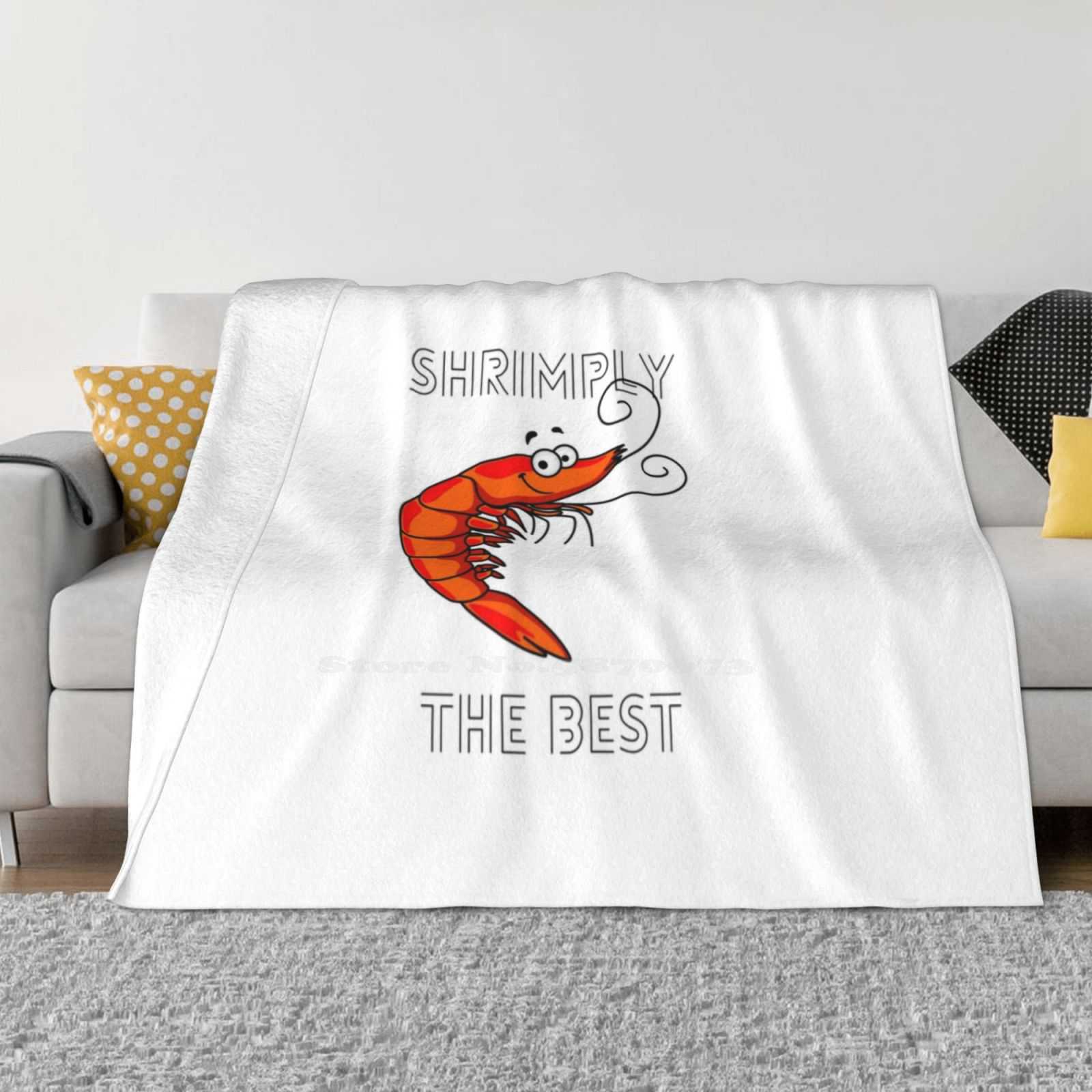 

Shrimply The Best Fashion Soft Warm Flannel Blanket Shellfish Seafood Shrimps Keep It Shrimple Keep It Simple Ocean Prawns 30x40in