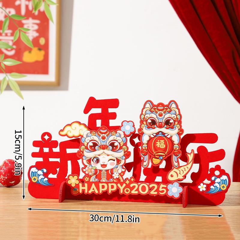 Chinese New Year 3D Ornaments New Year 2025 Desktop Decoration The Year of Snake Wall Hanging Pendants Chinese Spring Festival