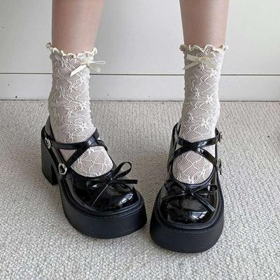 Escarpins à petits talons épais pour femmes, style japonais JK, chaussures Mary Jane à plateforme, mocassins de style britannique