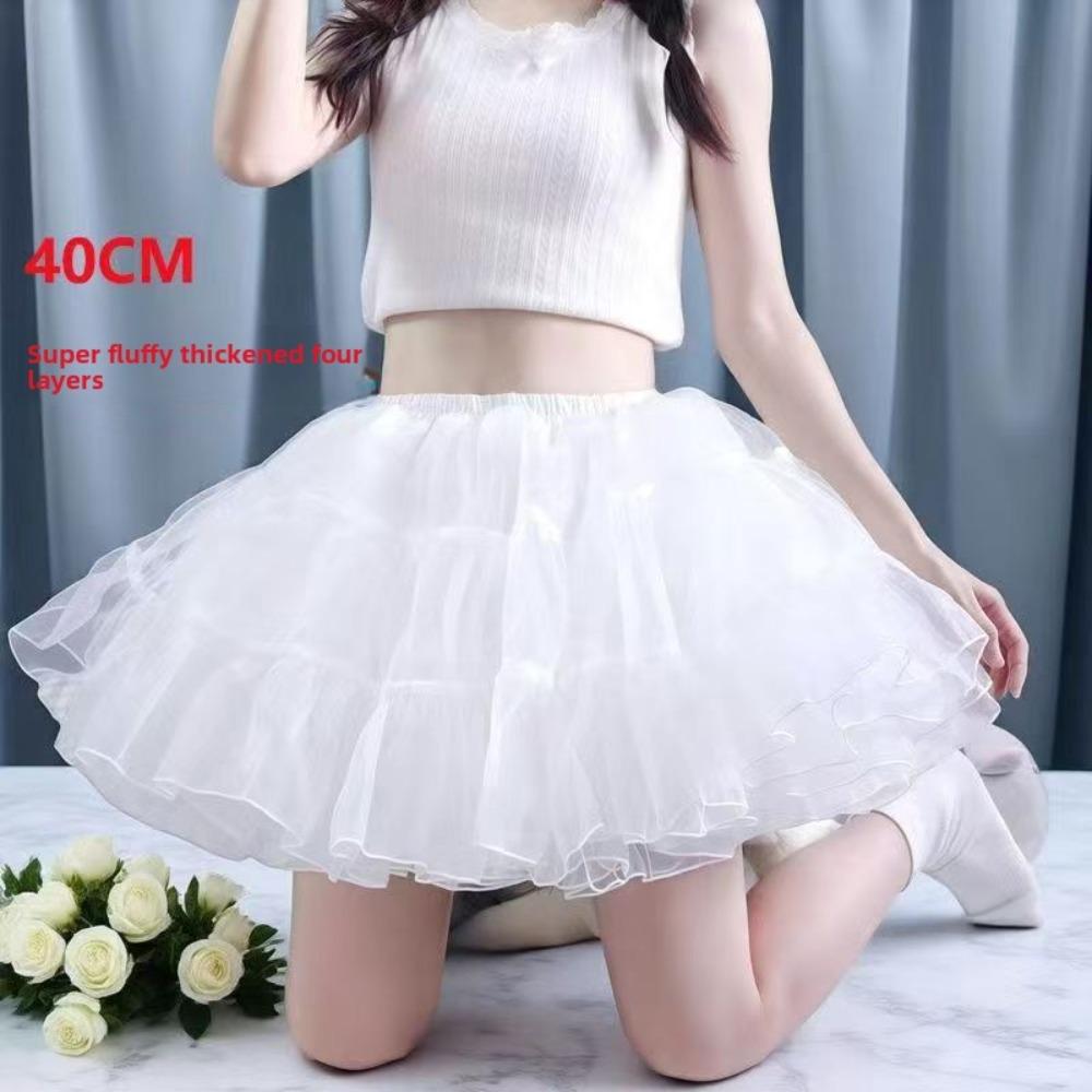 Mode Lolita Jupon Sans Cerceau Soucoupe Volante Robe de Bal Jupons Respirant Cosplay Jupe Crinoline Femmes Filles