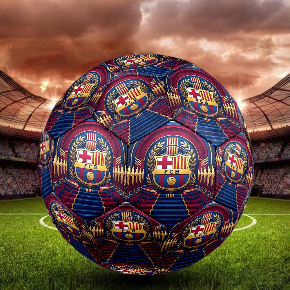 FOOTBALL Club Barcelona Print Size 5 Soccer Ball, Standard Match Football for Sports Game and Team Practice, Ideal Gift for Soccer Fans