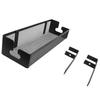 Under Desk Cable Management Tray Carbon Steel Under Desk Storage Basket Cable Organizer with Clamp for Office Home Black