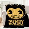 Game B-Bendy And The Ink M-Machine Throw Lightweight 240G Flannel Blanket Soft Skin-Friendly For Summer Cooling