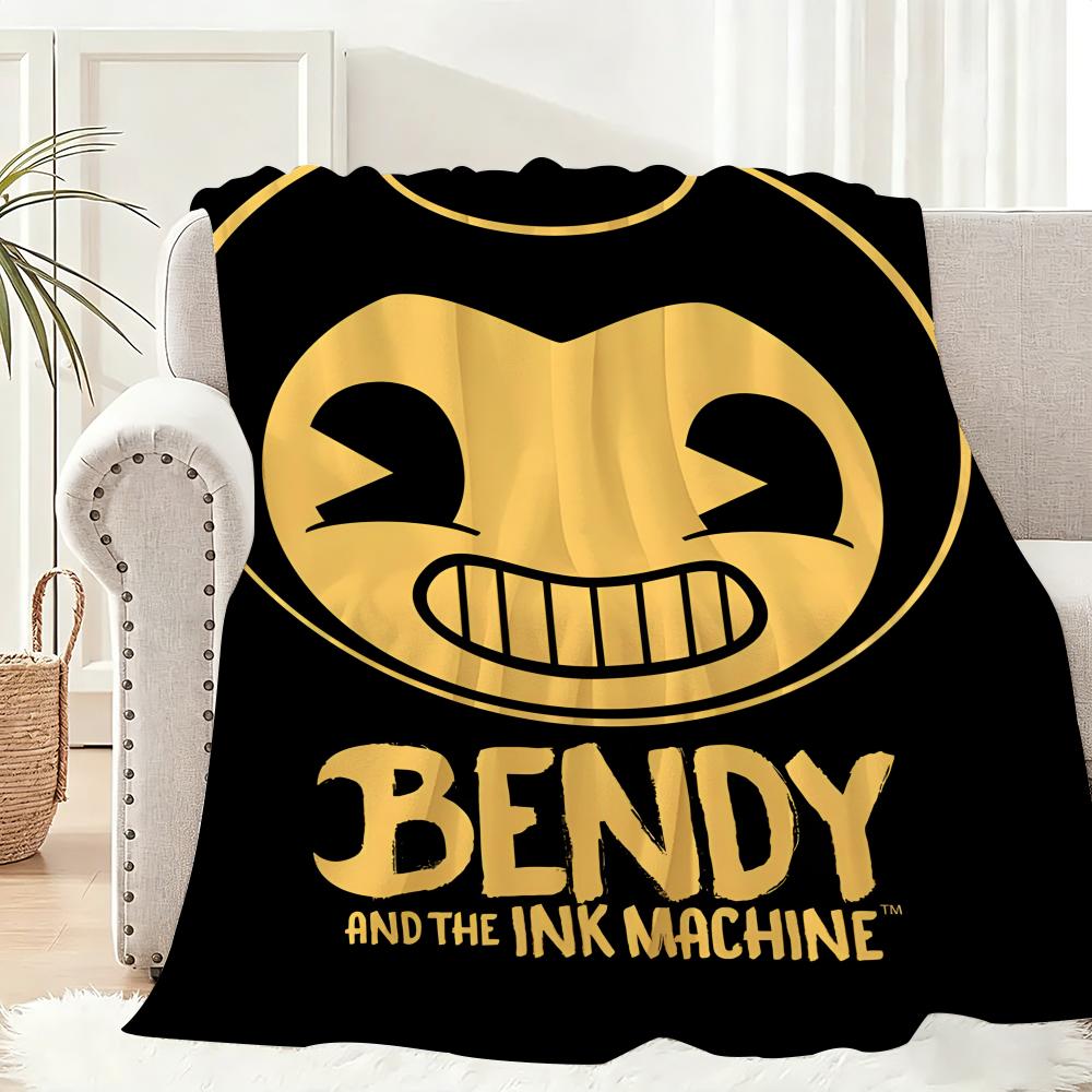 Game B-Bendy And The Ink M-Machine Throw Lightweight 240G Flannel Blanket Soft Skin-Friendly For Summer Cooling