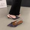 2025 women's summer new simple solid color fashion pointed high heels PU leather  designer outdoor banquet women's sandals