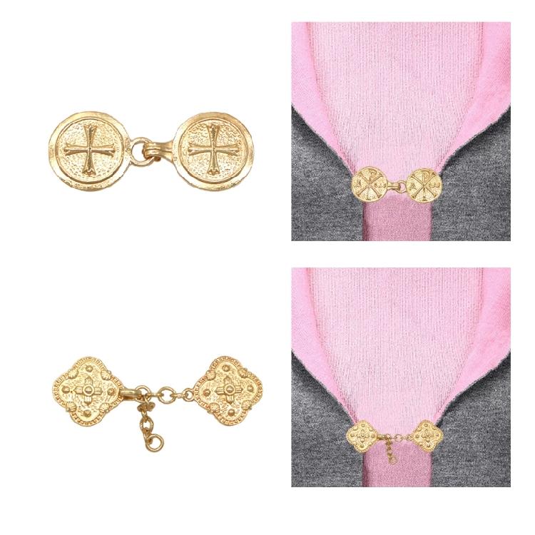Retro Cloak Buckle Collar Clip Scarf Shawl Buckle Women Fixed Brooch Belt Clip