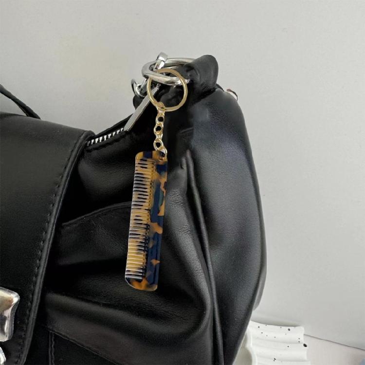 Aesthetic Keychains Purse Handbag Backpack Bag Pendant Charms Hair Comb Keychains Charms Car Keyring for Women Girls
