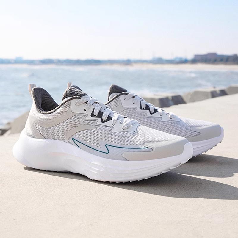 Anta Comfortable Versatile Non-Slip Wear-Resistant Low-Top Casual Running Shoes Men Sneaker Gray 912525571-1