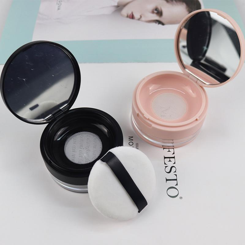 Leere Air Cushion Puderquasten-Box Mit Puderquaste Spiegel Groß Oder Klein Elastisches Netz Tragbarer Make-up-Behälter Für Losen Puder