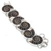 Ammonite Fossil Gemstone 925 Sterling Silver Bracelet 7-8"