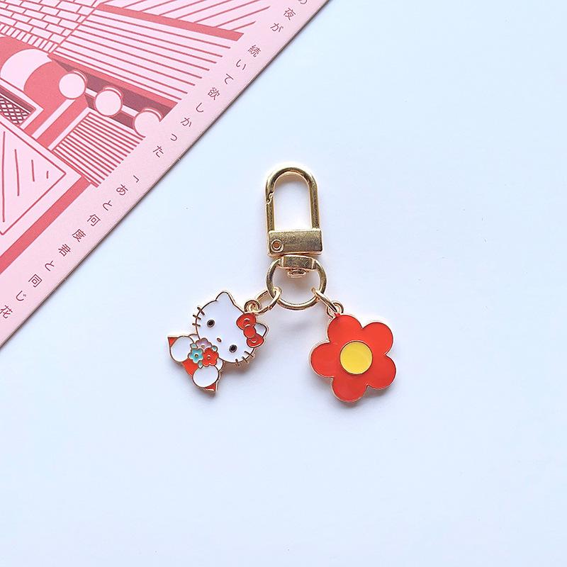 Sanrio Hello Kitty Flower Keychain Pendant Accessory