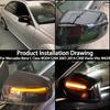 Glossy Black Lens Rear Mirror Dynamic Turn Signal For Mercedes Benz W204 S204 Viano Vito W639 ML W164 LED Indicator Blinker Lamp