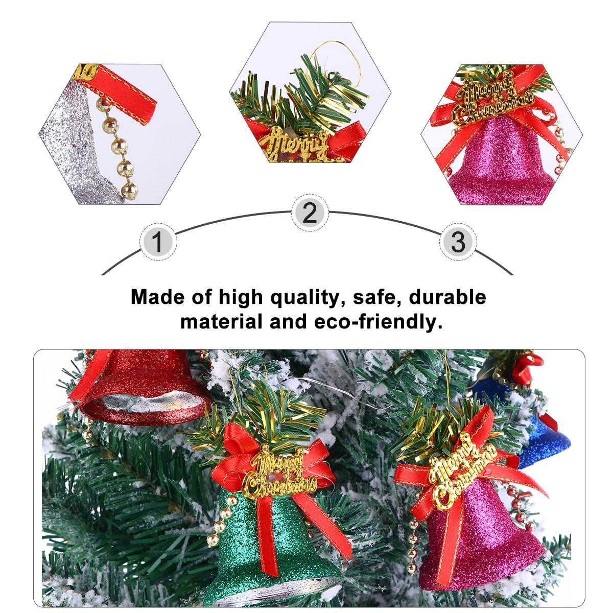 

6pcs Plastic Xmas Hanging Decorations Plastic Bells Reusable Home Christmas Tree Bell Bells Decoration Gifts other