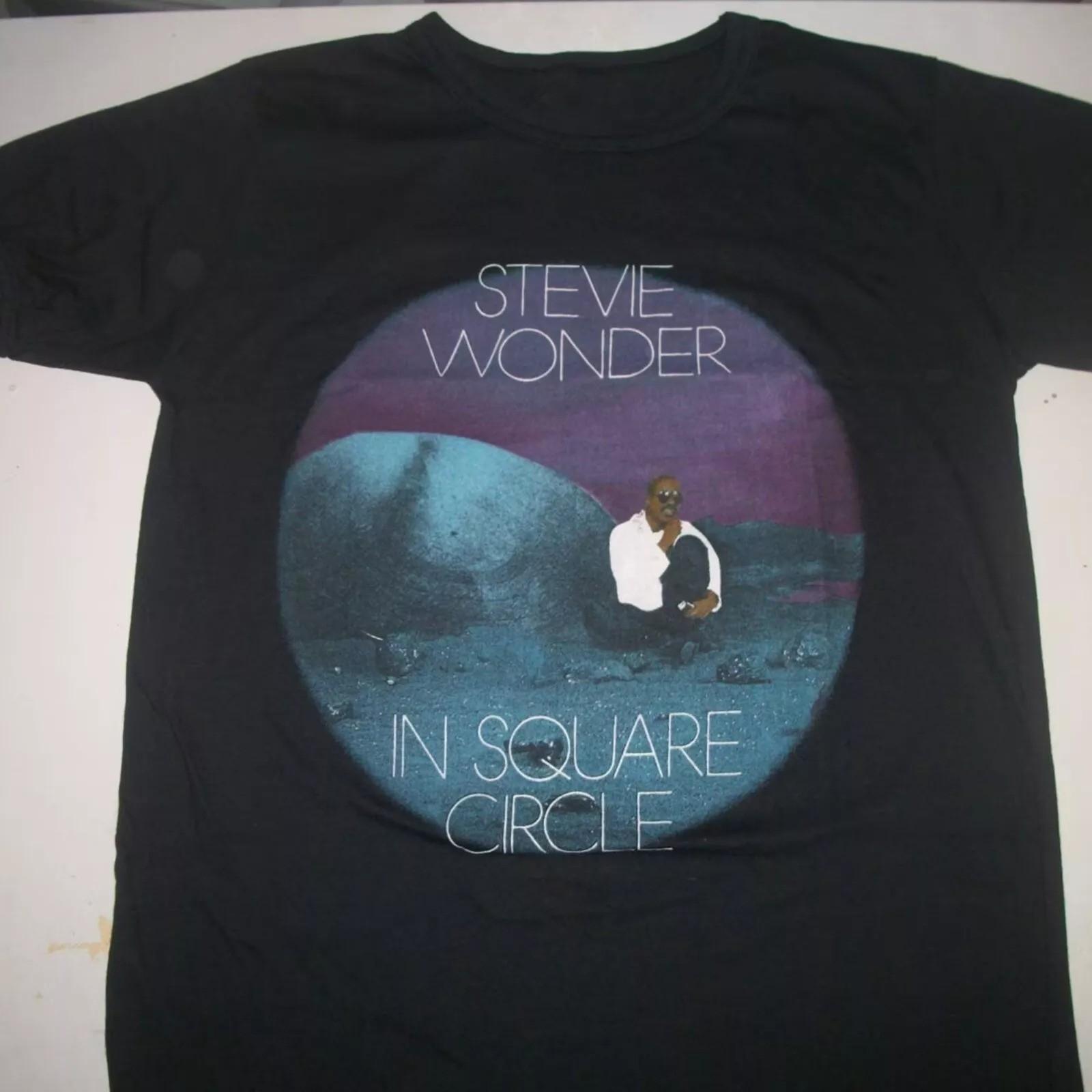 STEVIE WONDER Tour T Shirt 1986 in Square Circle Cotton Shirt 1CM2003 S разноцветный