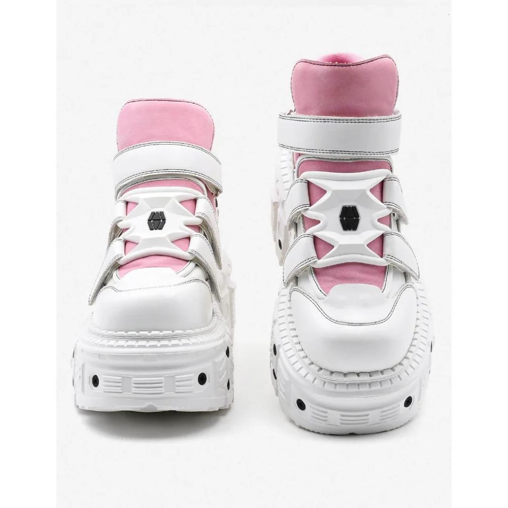 Gotikiniai aulinukai moterims, nauji pankų stiliaus moteriški batai suvarstomi, kulno aukštis, platforminiai batai moterims, metalo dekoras