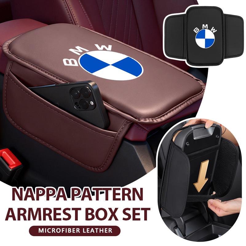 Leather Car Armrest Box Pad Protector Storage Pocket Cushion For BMW M Sport M2 M3 M4 M5 M6 E46 E90 E60 F10 F20 E87 X3 X6
