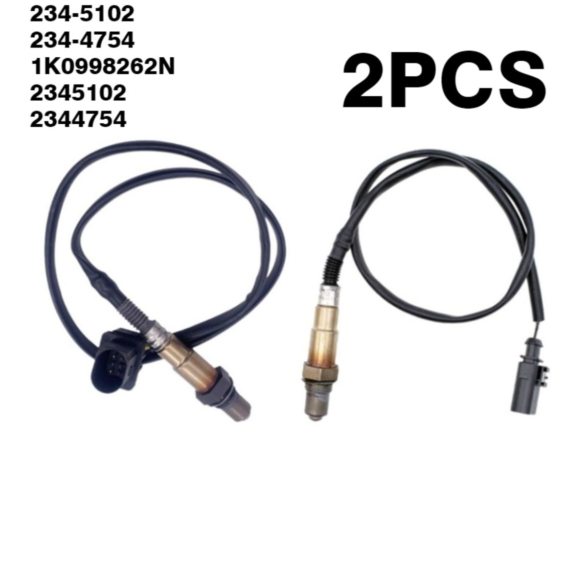 2PCS Are suitable for volkswagen oxygen sensor 234-5102 234-4754 1k0998262n;2345102,2344754