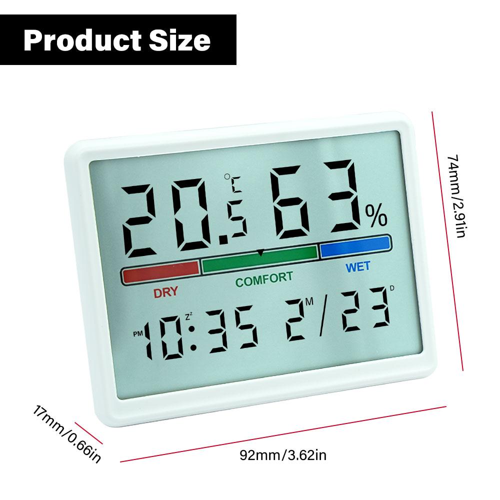 Digital Home Indoor Temperature Humidity Meter with LCD Display - Professional Thermometer Hygrometer Sensor for Weather Station
