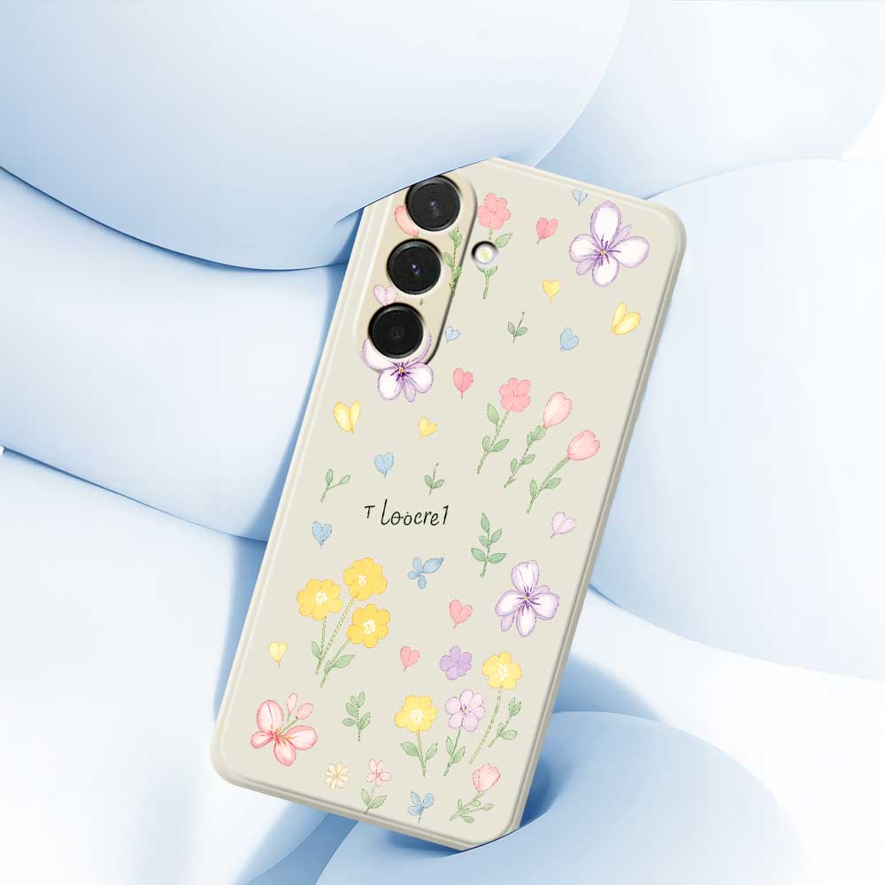 For Samsung Galaxy A36 5G Case Small Flowers Pattern Printing Straight Edge TPU Phone Back Cover