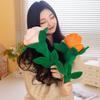 38Cm Large Rose Flower Plush Toys Multi Colored Roses Plushie Doll A Large Bouquet Flowers Pillow For Birthday Party Decor Gift