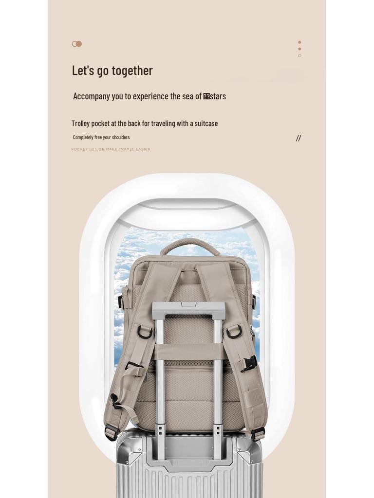 Men's Lightweight Travel Backpack - Large Capacity for Business, Short Trips, and School