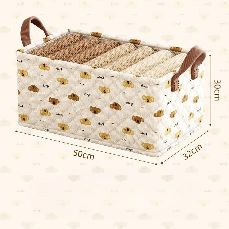 Clothing Storage Box with Folding Lid Multifunctional Wardrobe Storage Box, Underwear Sweater Home Cabinet Storage Box