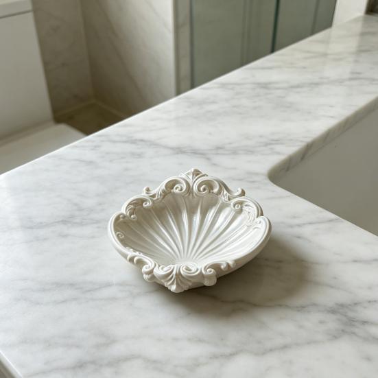 Storage Ornament 3D Printed Shell Design Jewelry Organizer Integrated Molding Jewelry Box Versatile Home Decor