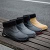 Men's Anti Slip And Waterproof Short Rain Boots, Rider Rubber Shoes, Kitchen And Outdoor Water Shoes