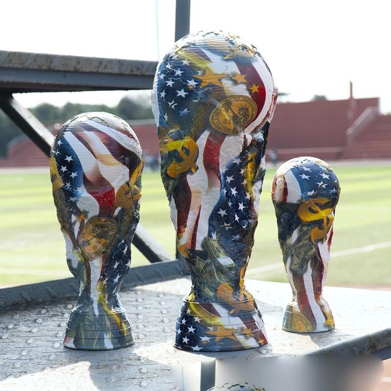 2026 USA Canada Messico Torneo di Calcio Trofeo Replica Trofeo in Resina Decorazione Campionato di Calcio Souvenir Regalo per i Fan