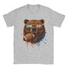 Game Day Bear Men T Shirt  Vintage Tee Shirt Short Sleeve Round Neck TShirt 100 Cotton Gift Idea Tops