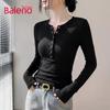 Baleno Women's Henley Slim Long Sleeve T-Shirt