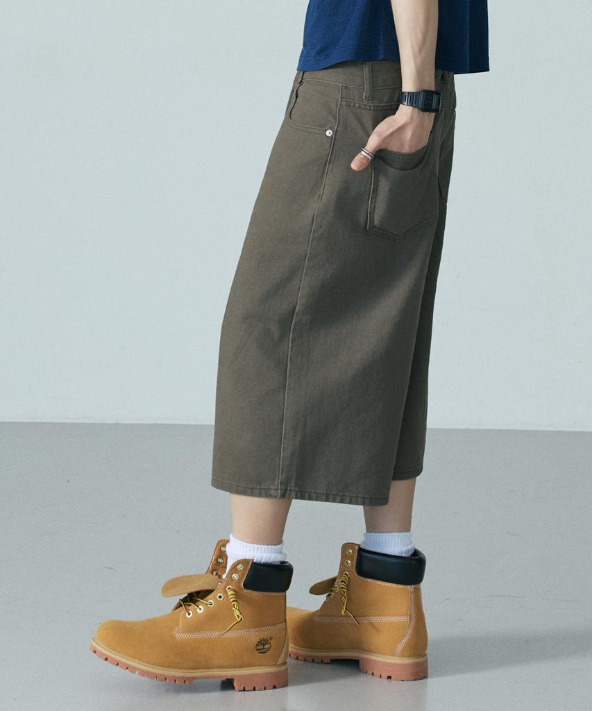 LXT Twill Cotton Wide Bermuda Pants [Khaki]