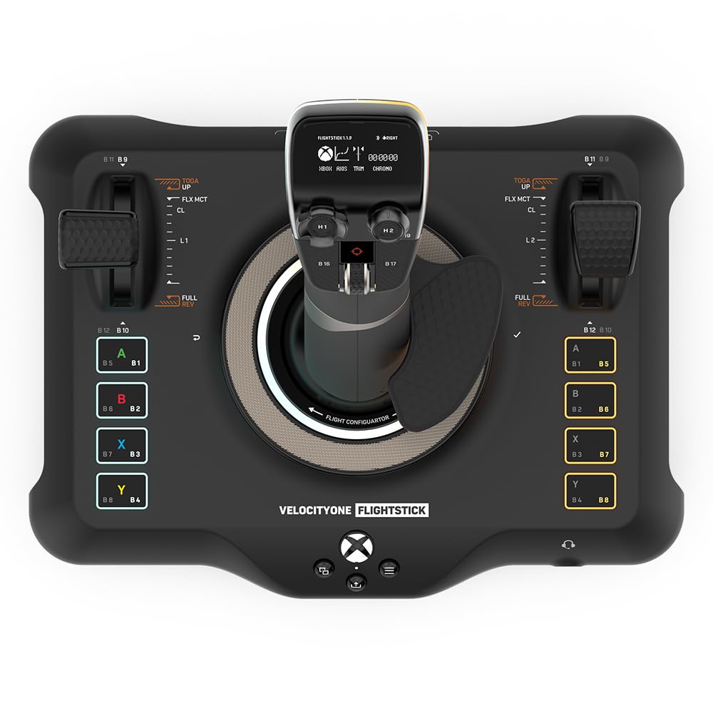 Turtle Beach Flight Joystick Controller Compatible with Xbox Steam Windows PC VelocityOne Flightstick Black Space Combat Simulator [Xbox Official]