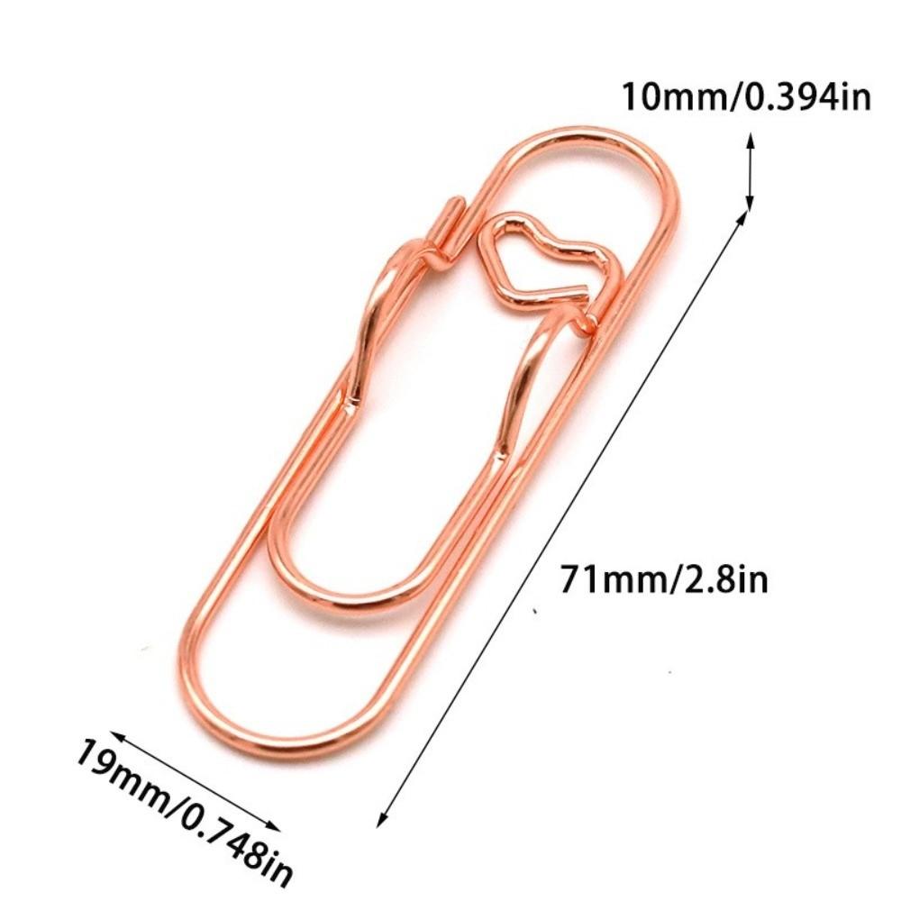 Love Model Paper Clips Metal Pen Holder Separator Pages Tags  School Supplies Accessories