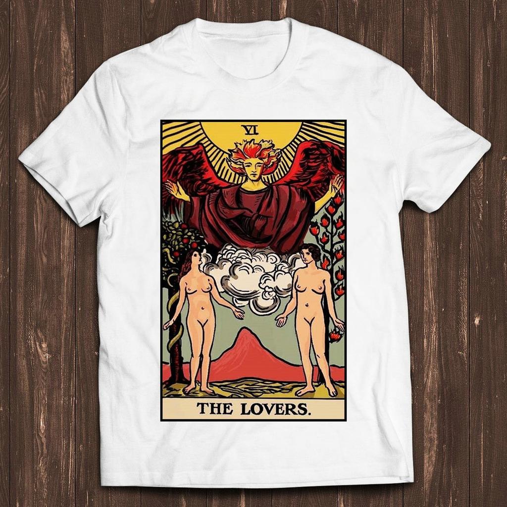 The Lesbian Lovers Tarot Card LGBT Gay Proud Pride Meme Gift Funny Tee Style Unisex Gamer Cult Movie Music T Shirt C954