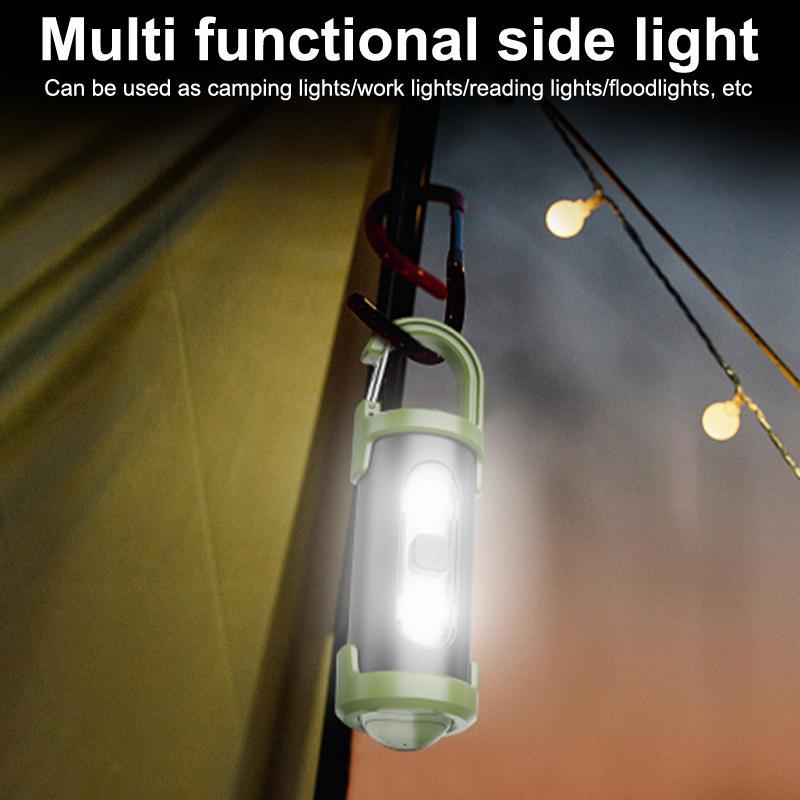 Keychain Flashlight Multifunctional Mini Rechargeable Portable Light with Hook for Outdoor EDC