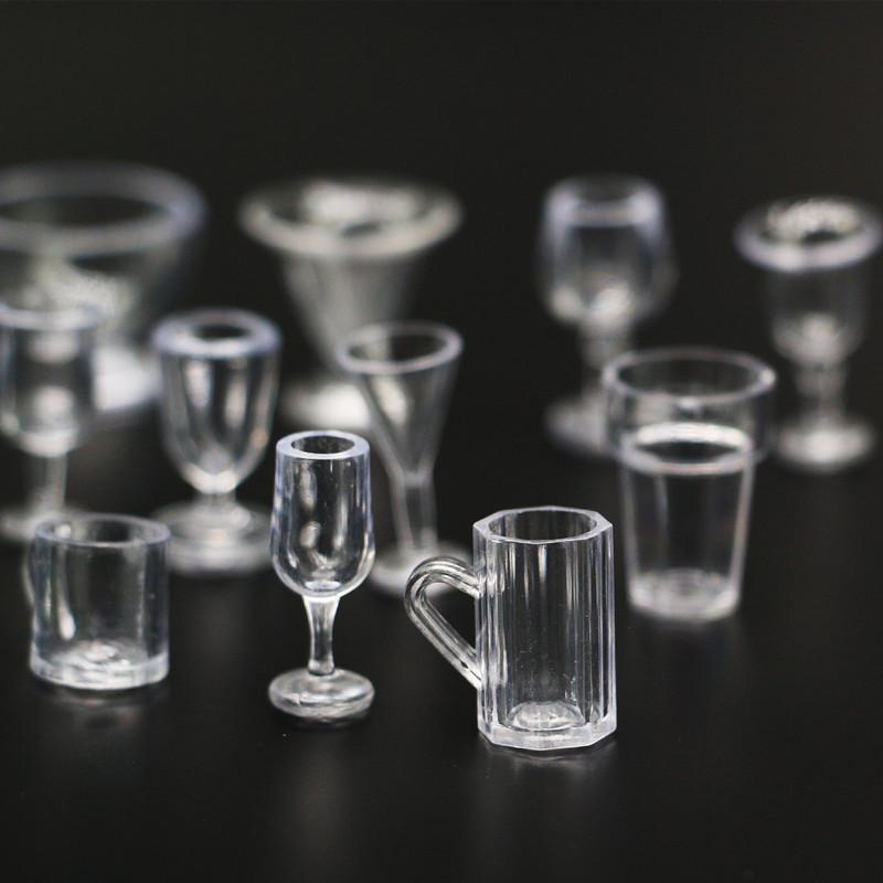 Dollhouse Miniature Food Toy Beer Glass Empty Glass Water Glass Mini Model Accessories