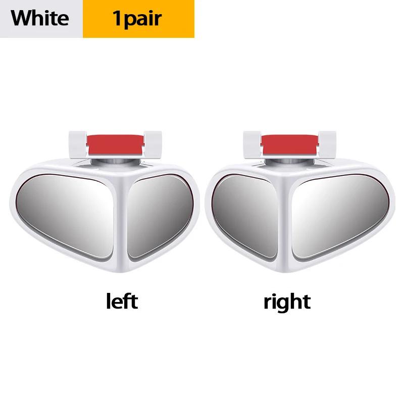 2 Stück HD Totwinkelspiegel - 360° verstellbare Weitwinkelansicht für Vorder- und Hinterräder Ultra-Klares Glas Passend für LKWs, SUVs, Limousinen