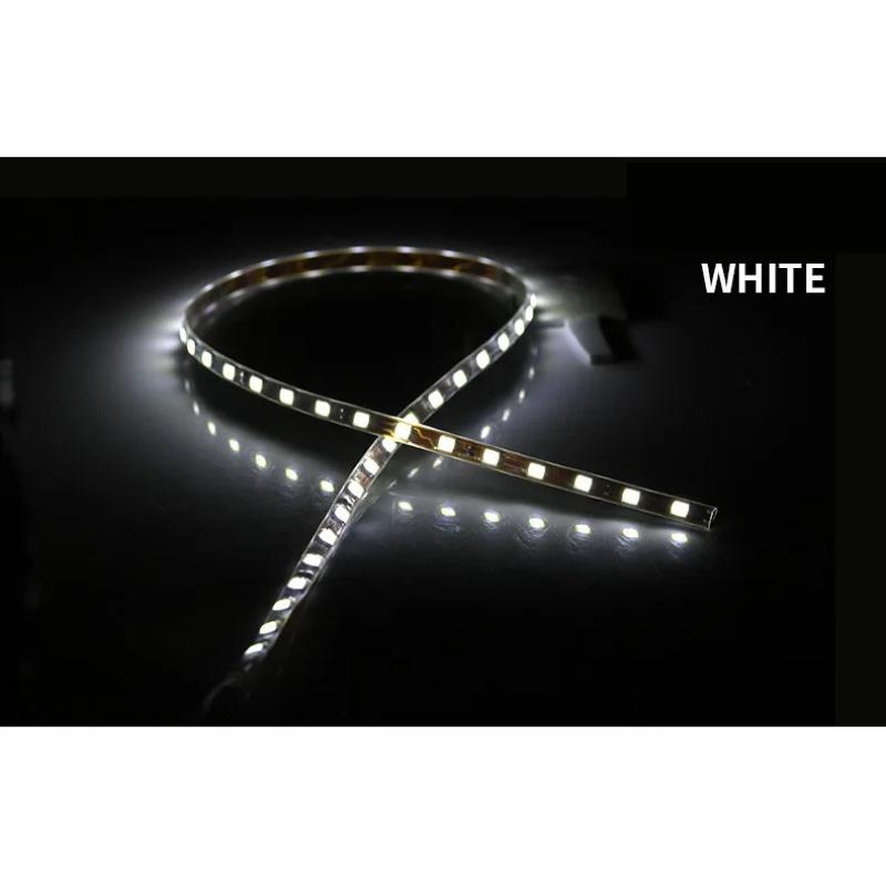 2X 45CM LED Strip Lights Light Bar 1210 Soft Led Car Accessorie Auto Atmosphere Decorative Lamp White Yellow Green Blue Red 12V