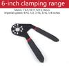6/8In Multifunctional Adjustable Universal Wrench With Chrome Craftsman Wrench Grip Multifunctional Repair Hand Tool