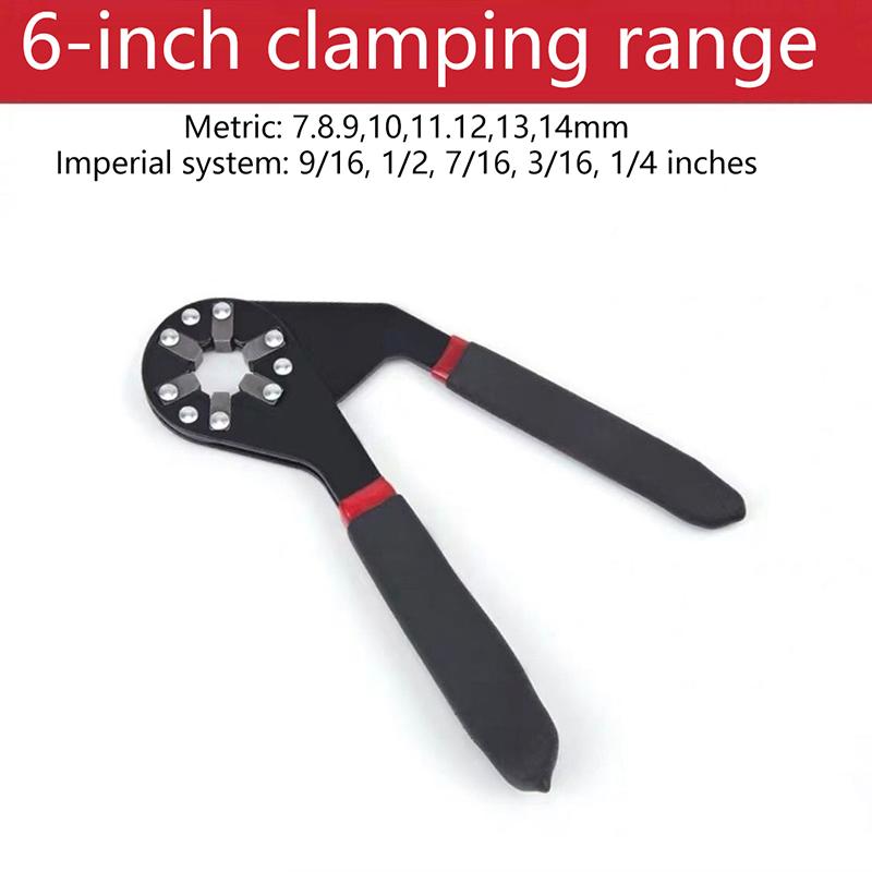 6/8In Multifunctional Adjustable Universal Wrench With Chrome Craftsman Wrench Grip Multifunctional Repair Hand Tool