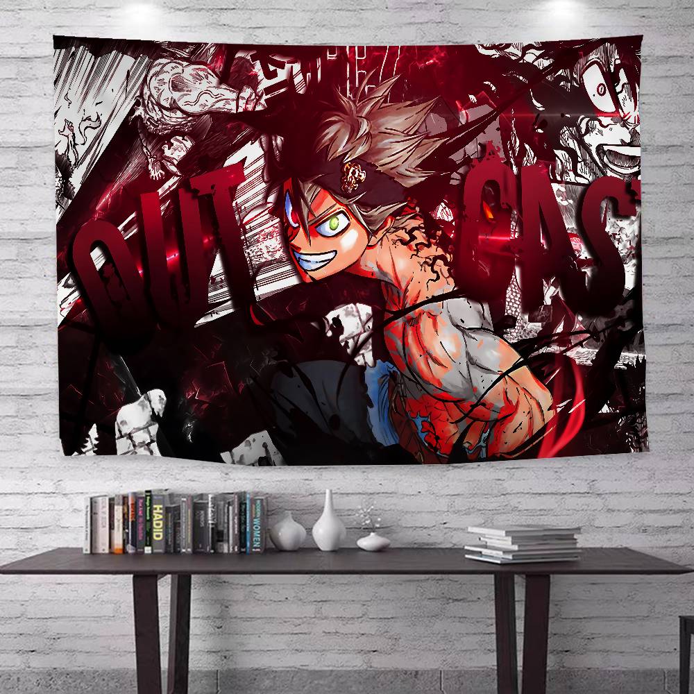 Black Clover Rise of the Wizard King Tapestry  Anime Character Collage Design Anime Print Wall Hanging Ideal for Bedroom Decor