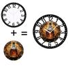 25cm Round Iron Clock with Motivational Themes for Gym Wall Decor
