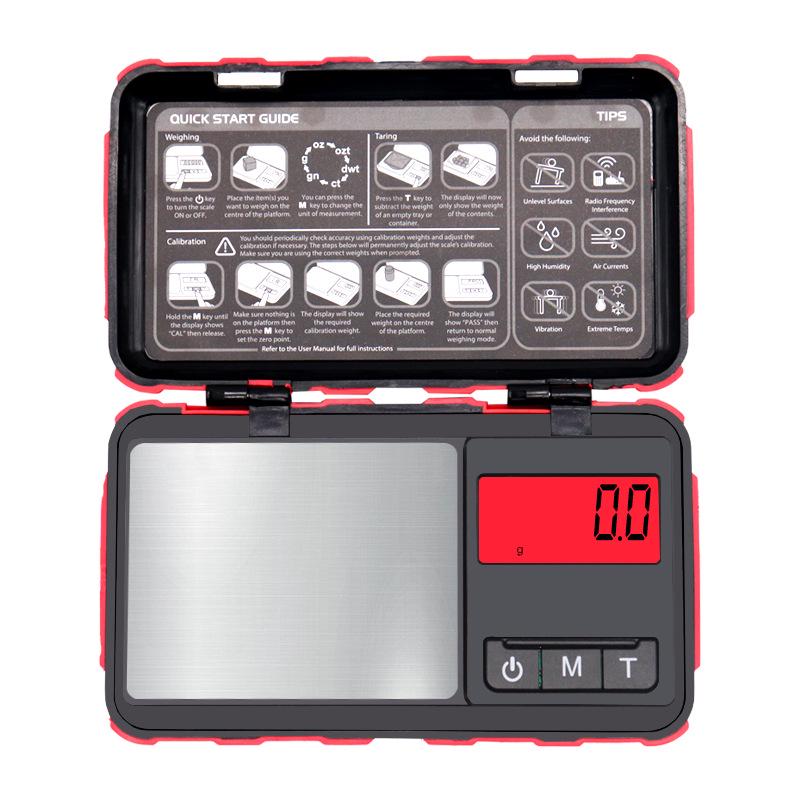 High-Precision 0.01g Gold Jewelry Pocket Scale with Rubberized Finish