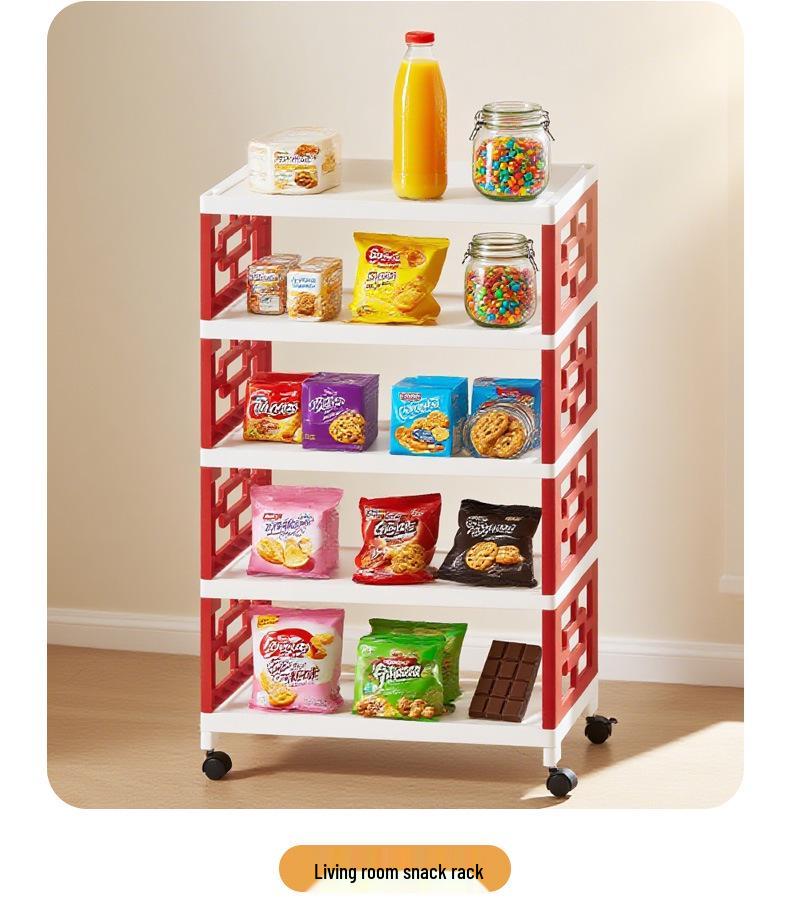 Multi-Layer Movable Storage Rack for Kitchen and Shoes