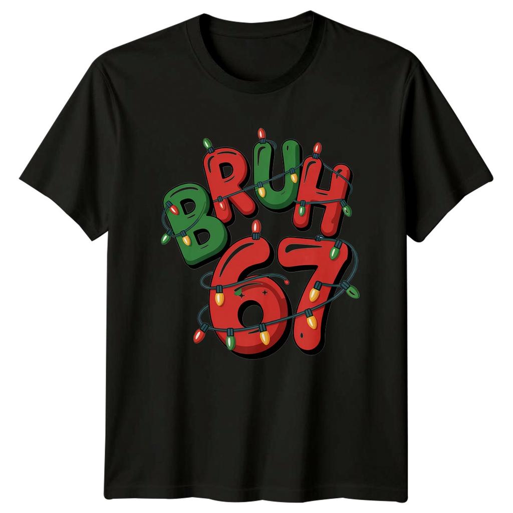 Bruh Sechs Sieben 67 Weihnachtsbeleuchtung Feiertage Unisex T-Shirt Unisex Grafik Unisex