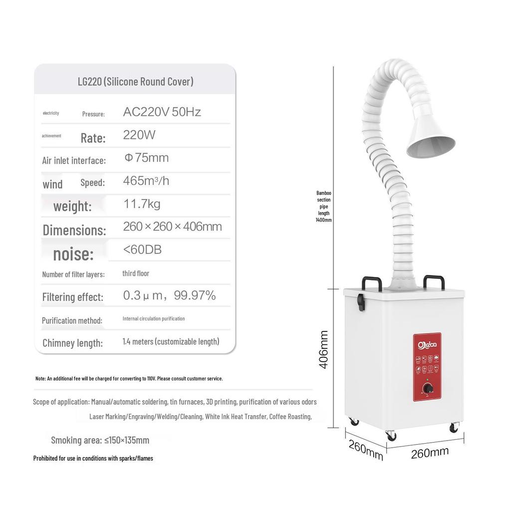 Laser Soldering Fume Purifier & Desktop Smoke Extractor Device