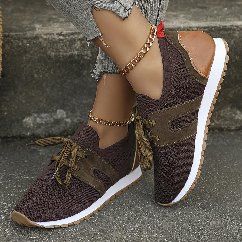 Rimocy Breathable Knitting Sneakers for Women 2024 Spring Shallow Non-Slip Flats Woman Comfort Flat Heels Casual Walking Shoes