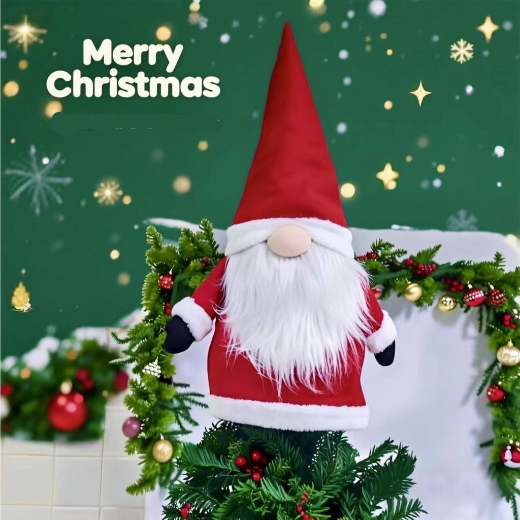Weihnachtsdekorationen, Gesichtsloser alter Mann Baumspitze, Gesichtslose Puppe, Weihnachtsbaumhut, Heimdekorationsartikel