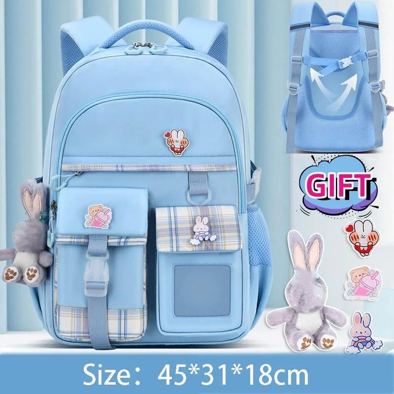Waterproof New Lightweight Backpack For Primary School Girls And Children Large Capacity Spinal Protection Backpack For Girls